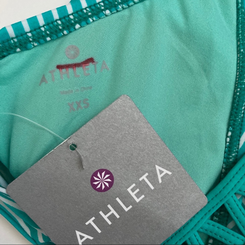 Athlete Zahara Lattice Back Stripe Tankini - Picture 3 of 5